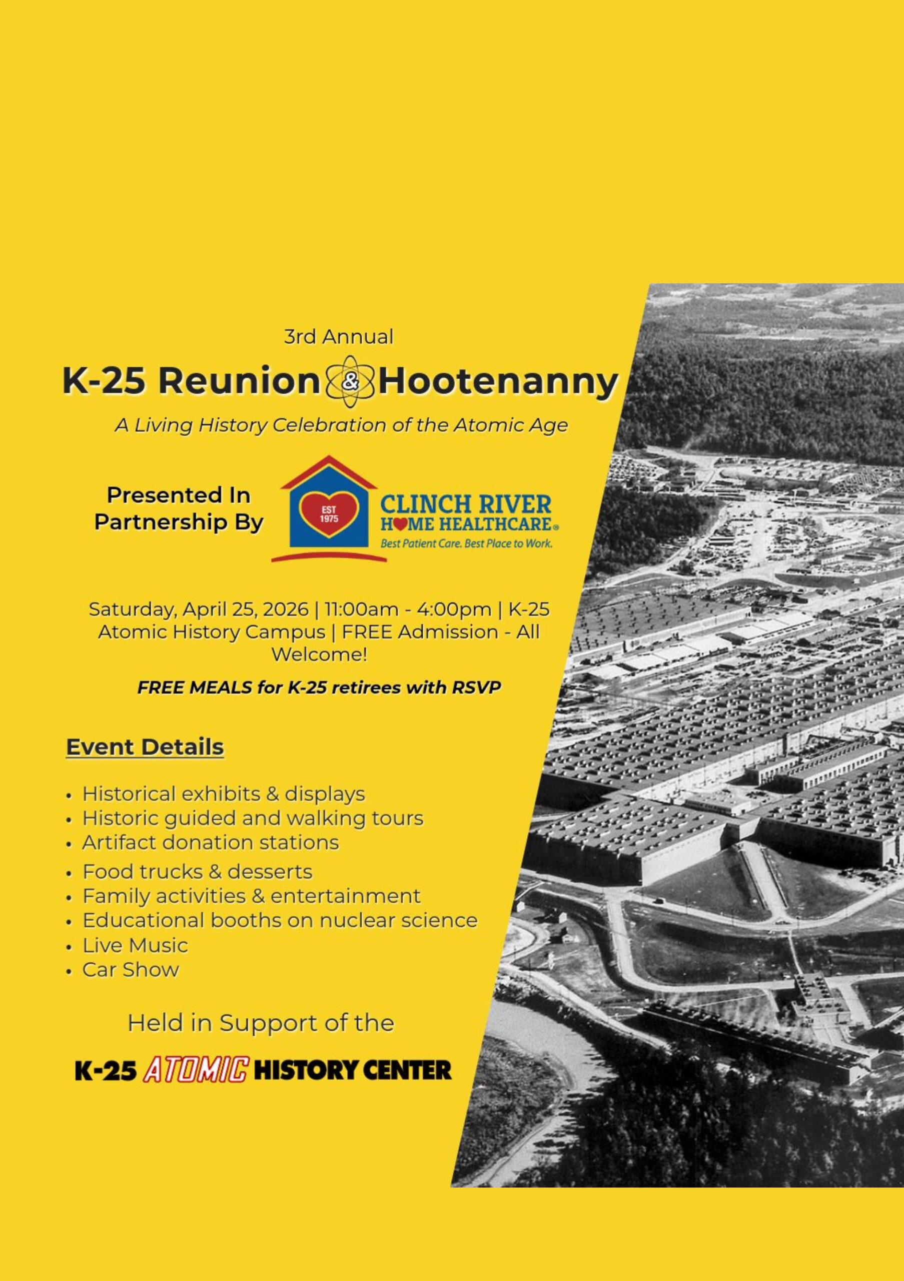 K-25 Reunion Saturday, April 25!