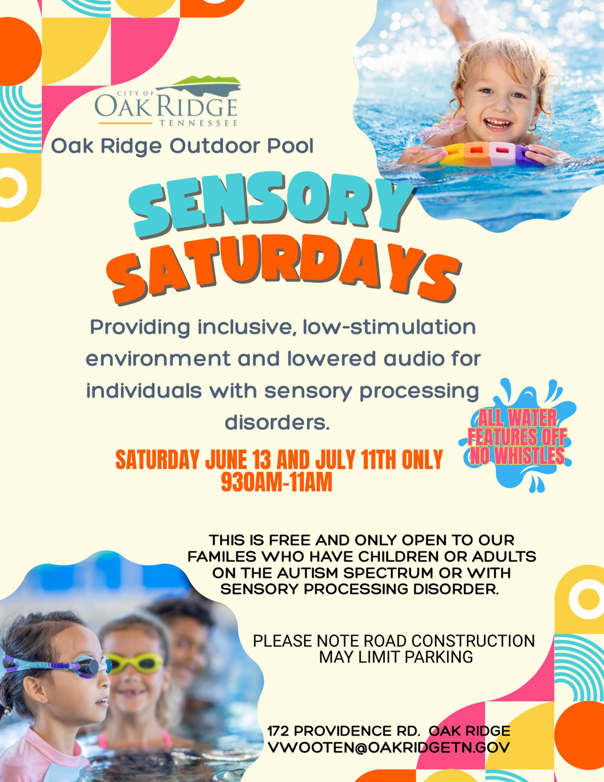 Sensory Saturdays at the Pool