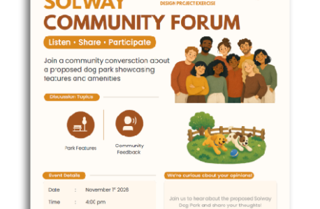 Upcoming Solway Community Forum for Dog Park